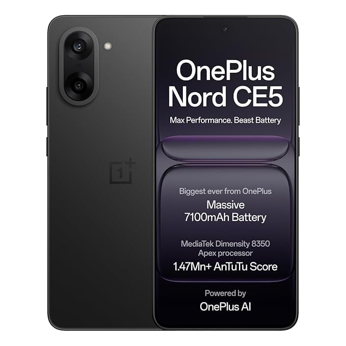 OnePlus Nord CE5 Massive 7100mAh Battery MediaTek Dimensity product image from Amazon