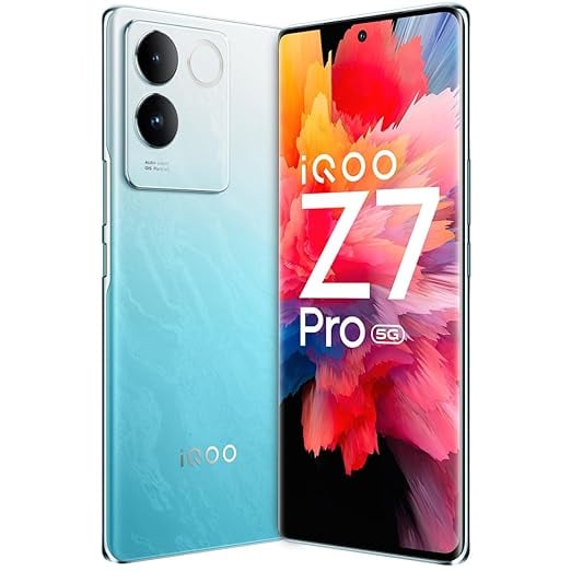 iQOO Z7 Pro 5G Blue Lagoon 8GB RAM 128GB Storage 3D Curved product image from Amazon