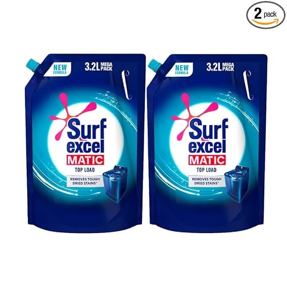 Surf Excel Matic Top Load Liquid Detergent 3.2 L Refill product image from Amazon