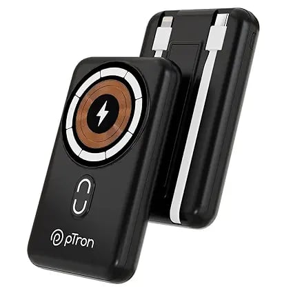 pTron Dynamo Quanta 10000mAh 22.5W Nano Magnetic Power Bank product image from Amazon