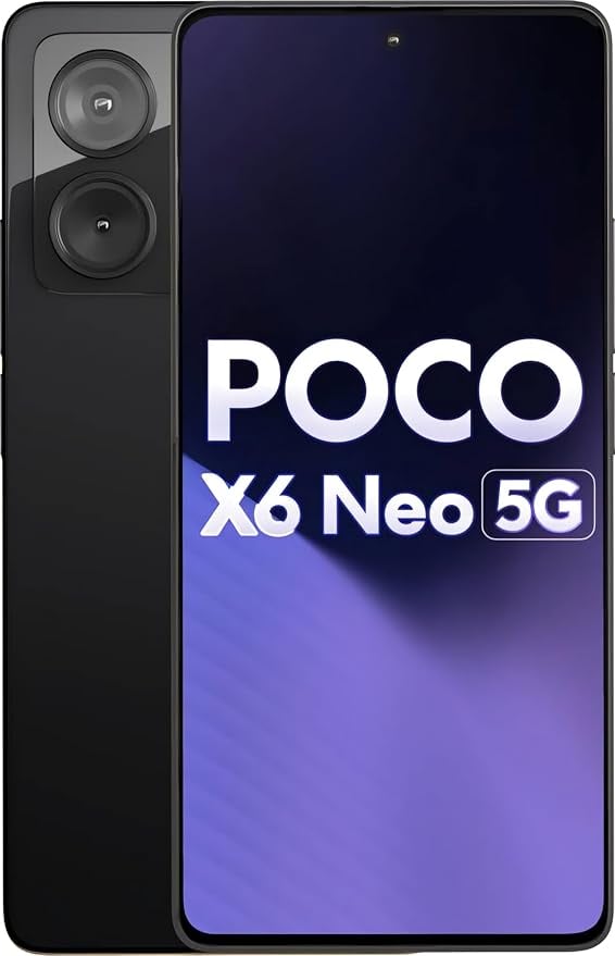 POCO X6 Neo 5G Astral Black 8GB RAM 128GB Storage Dimensity product image from Amazon