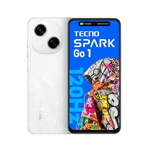 TECNO Spark GO 1 Glittery White 4GB64GB 4 Years Lag Free product image from Amazon