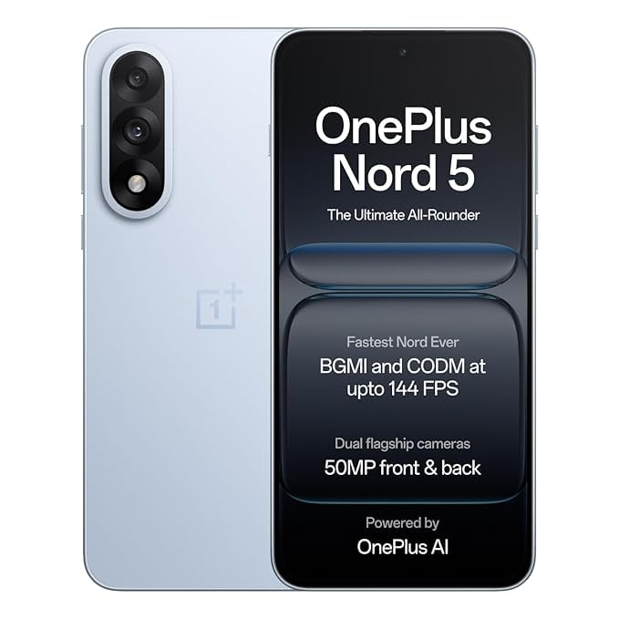 OnePlus Nord 5 Snapdragon 8s Gen 3 Stable 144FPS Gaming product image from Amazon