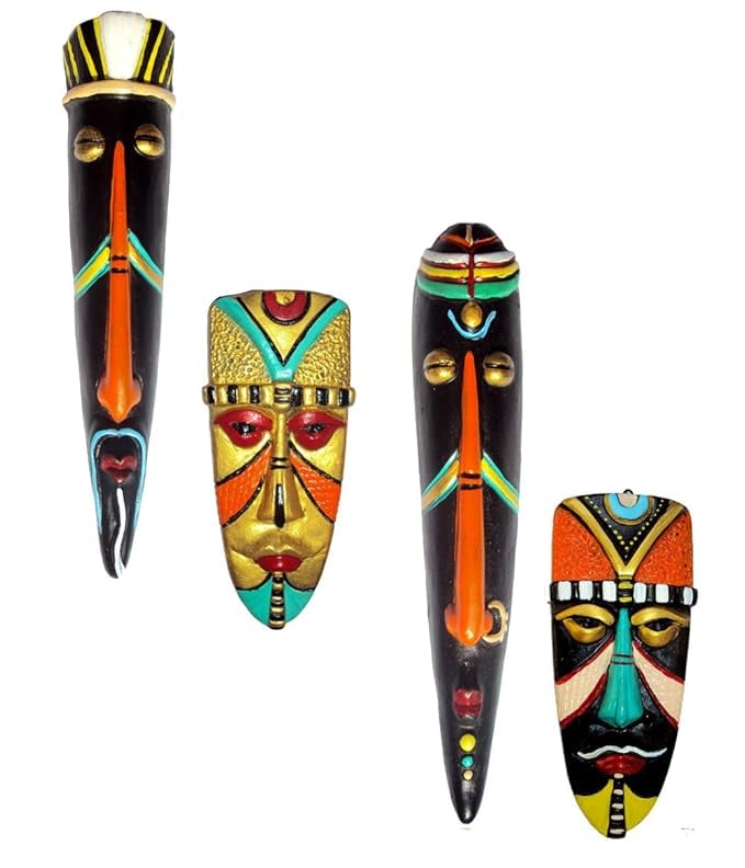 Hand Art Terracotta Eco Friendly Tribal Mask Egyptian Mask product image from Amazon