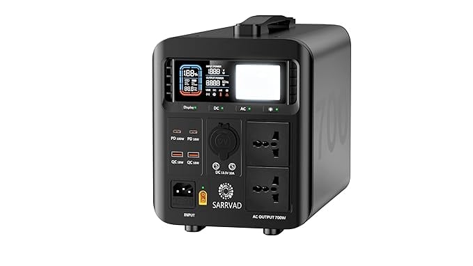 SARRVAD K700 Portable Power Station 672Wh LiFePO4 Silent product image from Amazon