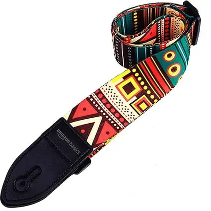 Amazon Basics Adjustable Guitar Strap PU Leather Ends product image from Amazon