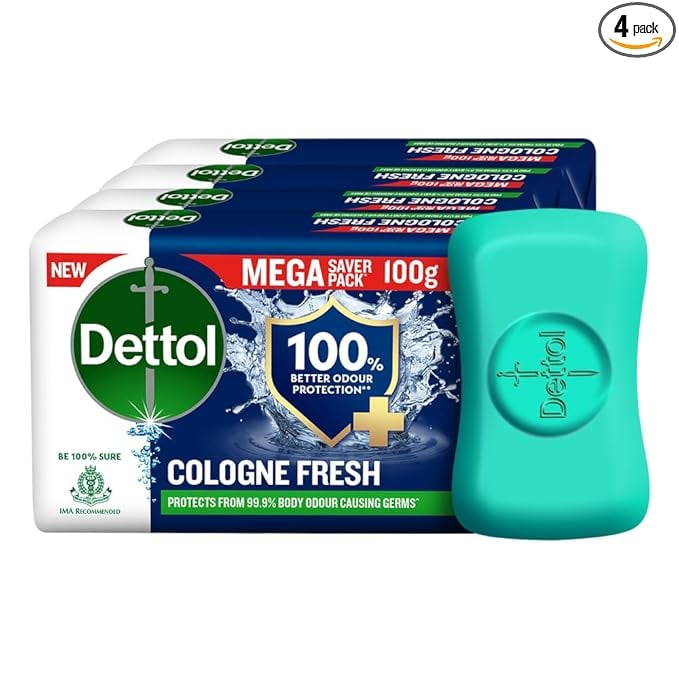 Dettol Cologne Fresh Bathing Soap Bar 100 better odour product image from Amazon