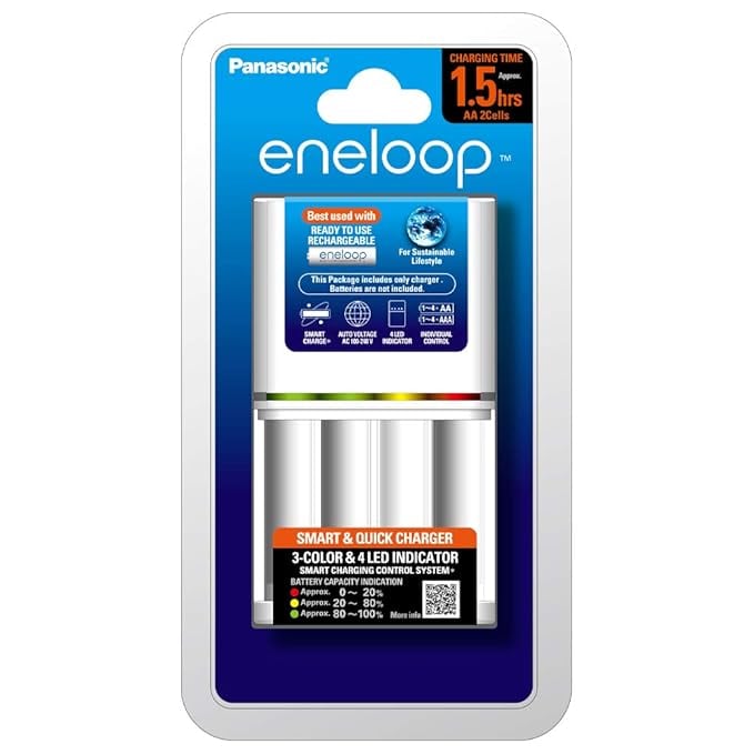 Panasonic CC55 Smart Quick 1.5-Hours Battery Charger 1 product image from Amazon