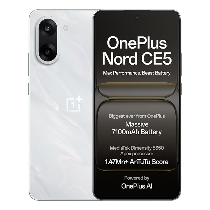 OnePlus Nord CE5 Massive 7100mAh Battery MediaTek Dimensity product image from Amazon