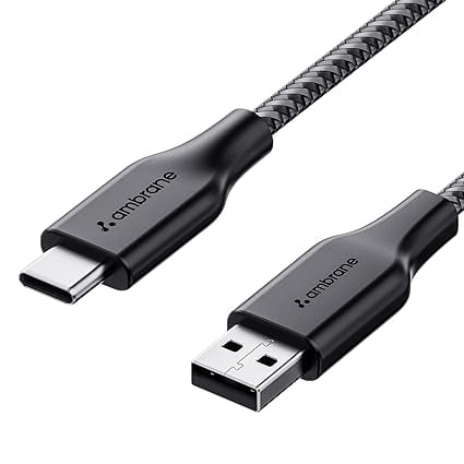 Ambrane Unbreakable 3A Fast Charging 1.5m Braided Type C product image from Amazon
