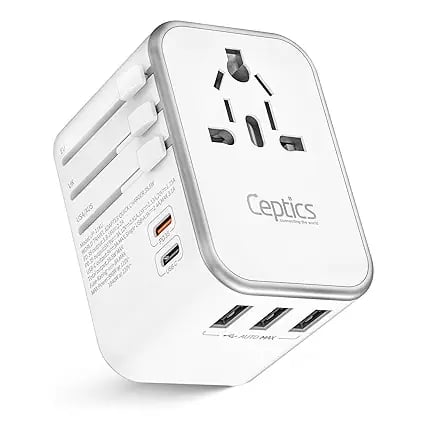 Ceptics 6 1 Universal Travel Adapter Type C - Worldwide product image from Amazon