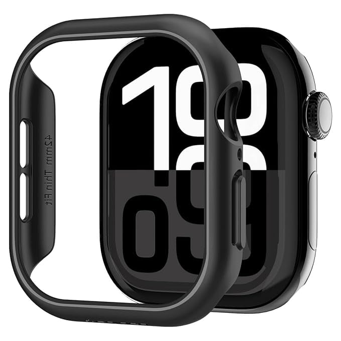 Spigen Thin Fit Apple Watch Series 10 42mm Case -Black - product image from Amazon