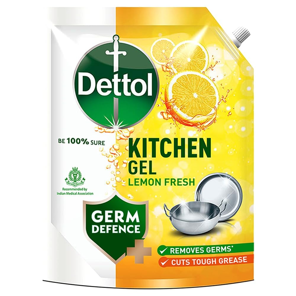 Dettol Dishwash Liquid Kitchen Gel Cuts Tough Grease Remove product image from Amazon