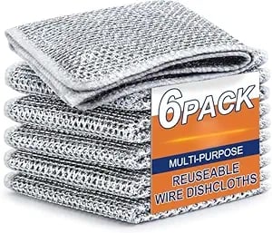 WELL Multipurpose Wire Dishwashing Rags Wet Dry Stainless product image from Amazon