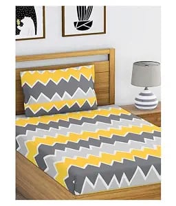 amour Prime Collection Offered 180TC Single Bedsheet Size product image from Amazon