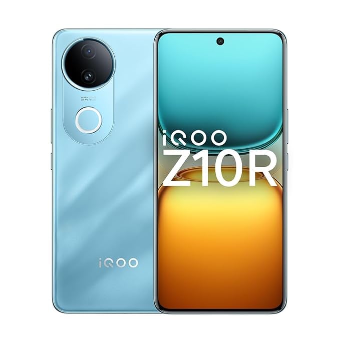 iQOO Z10R 5G Aquamarine 8GB RAM 128GB Storage 32MP 4K product image from Amazon