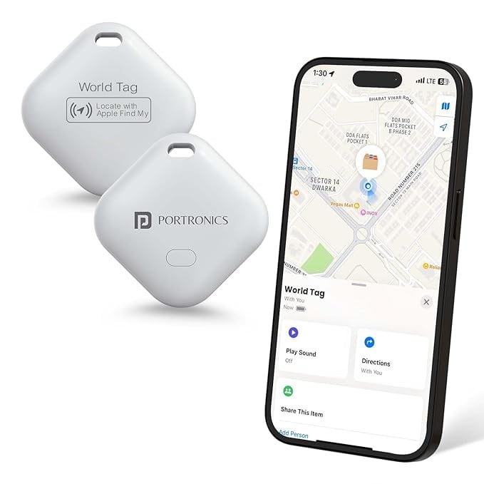 Portronics Worldtag Item Finder Upto 1 Year Battery Life product image from Amazon