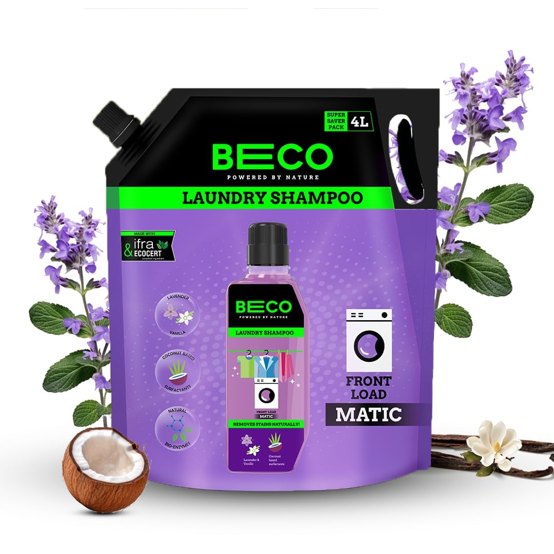Beco Natural Liquid Detergent Front Load-4l Refill Pack product image from Amazon