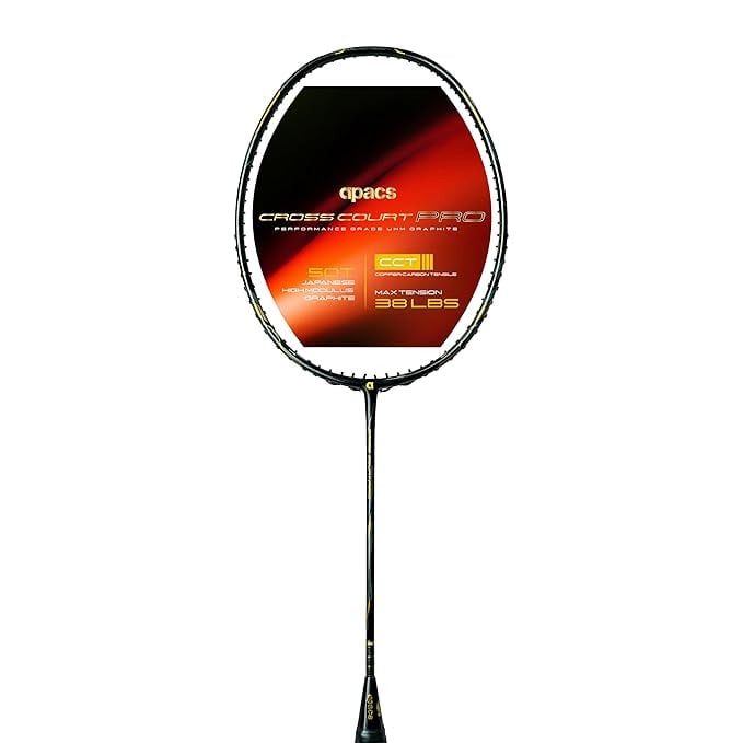 APACS Cross Court Pro 4U 50T Carbon Fibre T-Throat Copper product image from Amazon