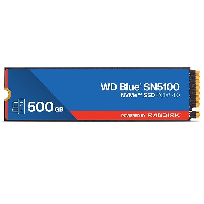 Western Digital WD Blue SN5100 NVMe 500GB Upto 6600MBs R 5Y product image from Amazon
