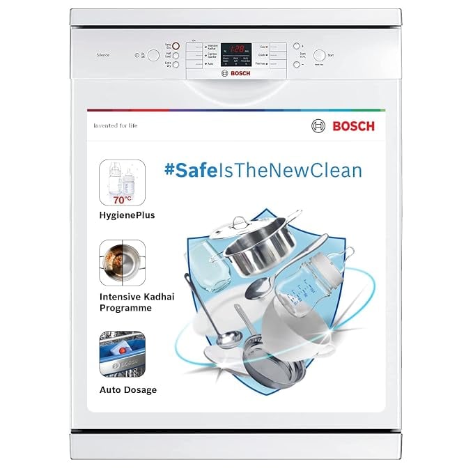 Bosch 13 Place Settings Free Standing Dishwasher SMS66GW01I product image from Amazon