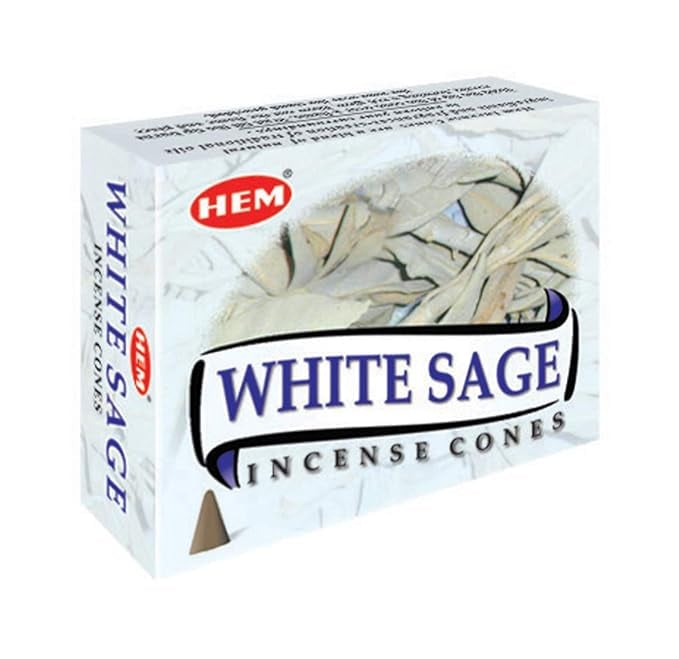 HEM White Sage Incense Cones Pack 120 100 Natural Sage product image from Amazon