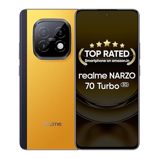 realme NARZO 70 Turbo 5G Turbo Yellow6GB RAM128GB Storage product image from Amazon