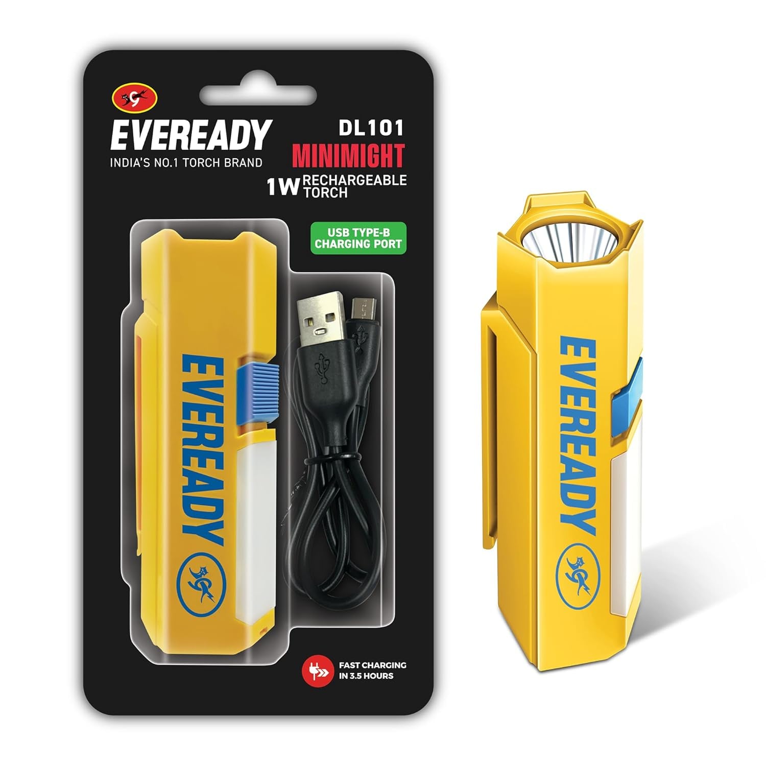 Eveready Dl 101 Minimight 1w Rechargeable Emergency Torch product image from Amazon