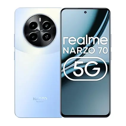 realme NARZO 70 5GIce Blue6GB RAM 128GB Storage Dimensity product image from Amazon