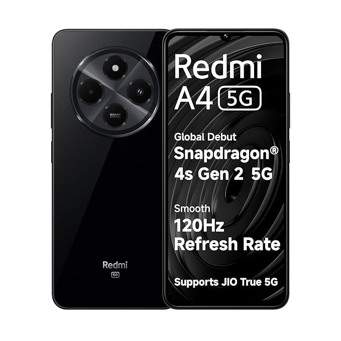 Redmi A4 5G Starry Black 4GB RAM 128GB Storage Global Debut product image from Amazon