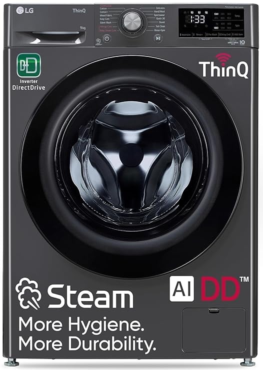 LG 9 Kg 5 Star AI Direct Drive Technology Steam 6 Motion DD product image from Amazon