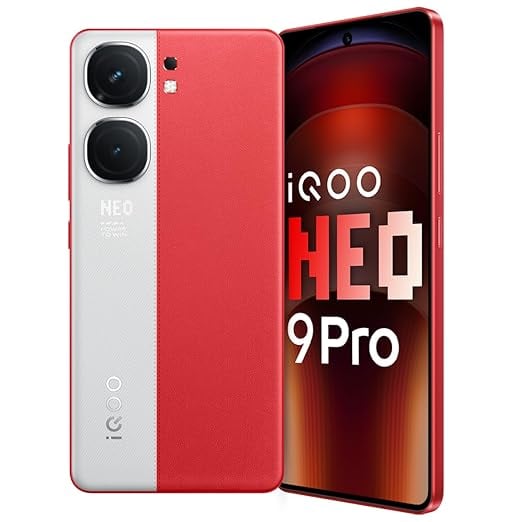 iQOO Neo9 Pro 5G Fiery Red 12GB RAM 256GB Storage product image from Amazon