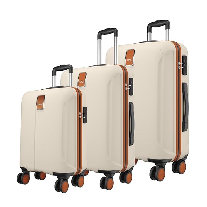 Safari Thorium Royale 8 Wheels Set 3 Trolley Bags Hard Case product image from Amazon