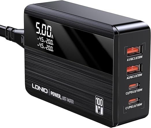 INICIO 100W GaN 4-Port USB C Desktop Charger 2 Type C 2 USB product image from Amazon