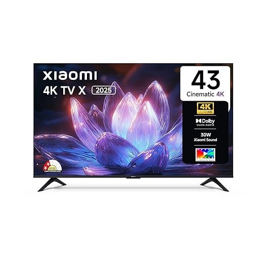 Xiaomi 108 cm 43 inch X Ultra HD 4K Smart Google LED TV product image from Amazon