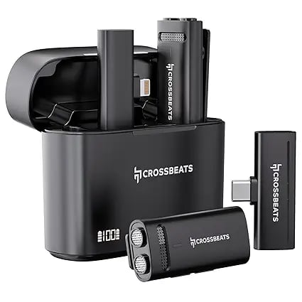 CrossBeats Clip Wireless Mic YouTube Channel Video product image from Amazon