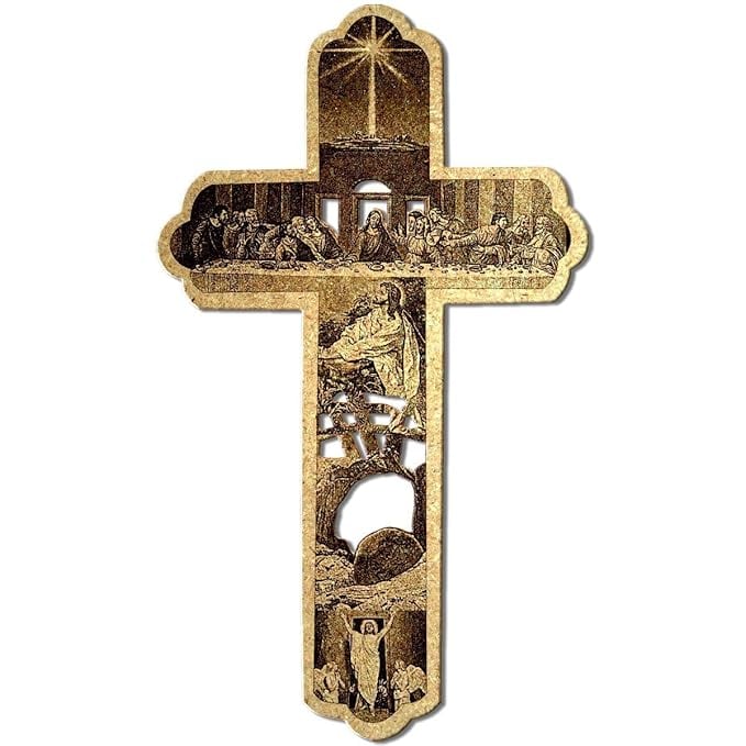 Incredible Gifts India Engraved Jesus Christ Story Wooden product image from Amazon