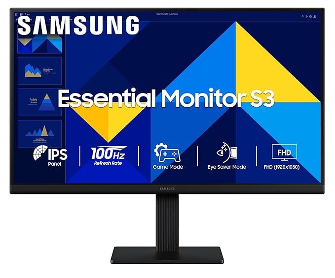 Samsung 24 60.5 cm S3 Flat MonitorSuper Slim Borderless product image from Amazon