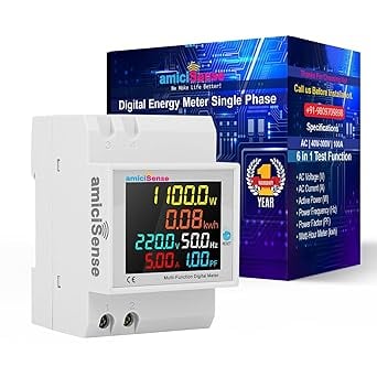 amiciSense 6 1 AC 40-300V 100A Digital Energy Meter product image from Amazon