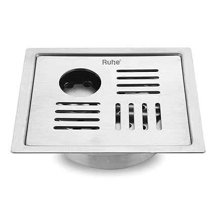 Ruhe Ruby Exclusive Square Flat Cut Floor Drain 304-Grade product image from Amazon