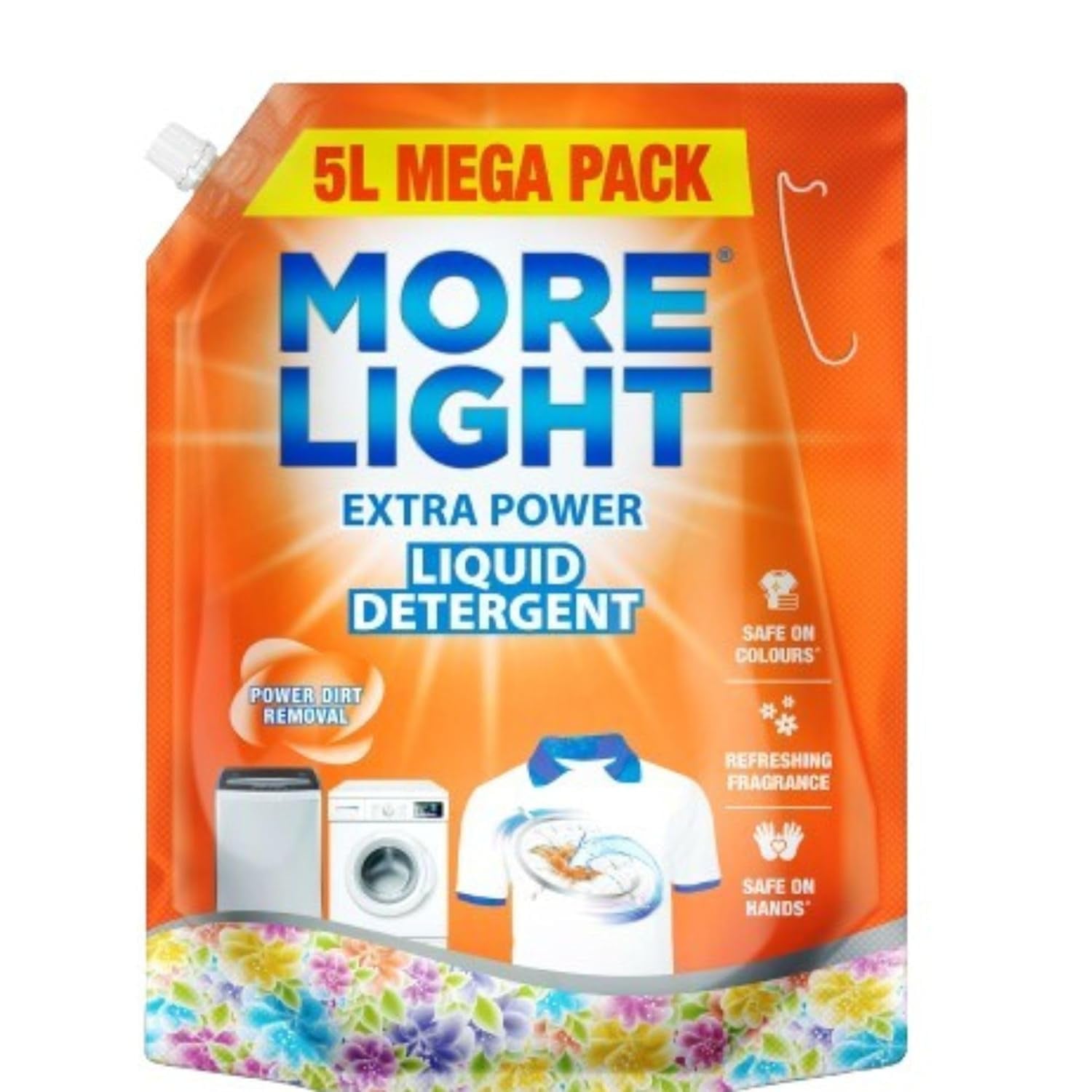 More Light Extra Power Liquid Detergent 5 Litre Pouch product image from Amazon