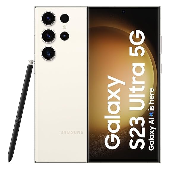 Samsung Galaxy S23 Ultra 5G AI Smartphone Cream 12GB 256GB product image from Amazon