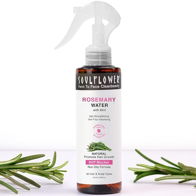 Soulflower Rosemary Water spray mint For Hair growth Hair product image from Amazon