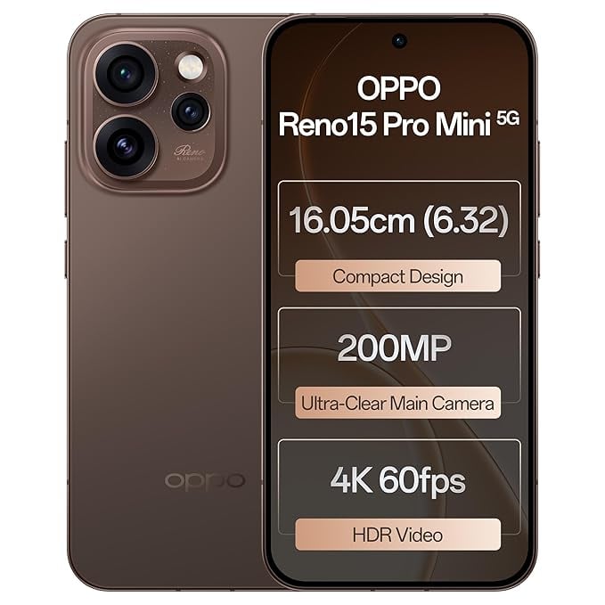 Oppo Reno15pro Mini 5g Cocoa Brown 12gb Ram 256gb Storage product image from Amazon