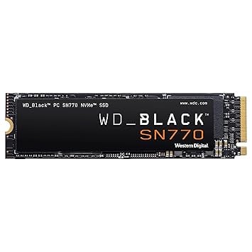 Western Digital WD Black SN770 NVMe 1TB Upto 5150MBs 5Y product image from Amazon