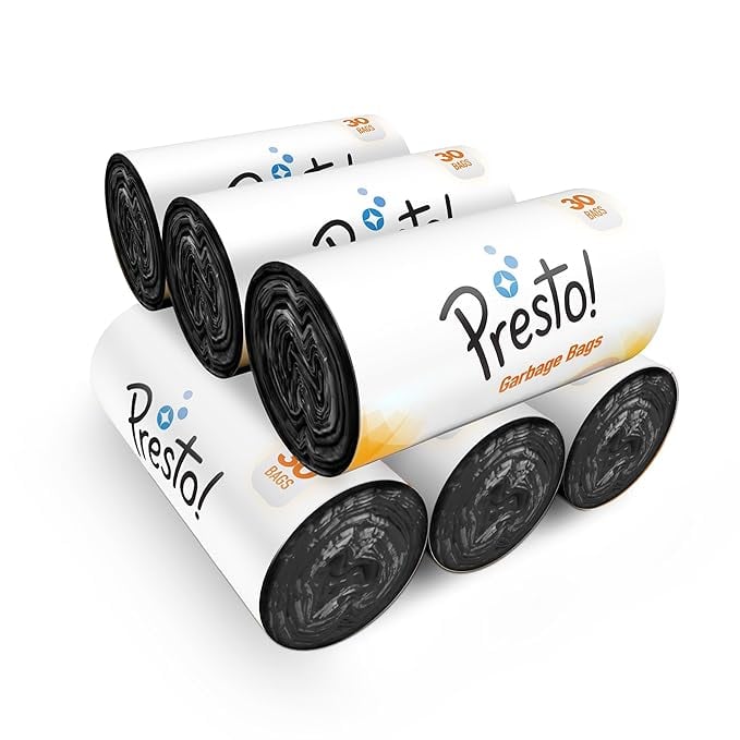 Amazon Brand - Presto Garbage Bags Medium 180 Count 30 Bags product image from Amazon