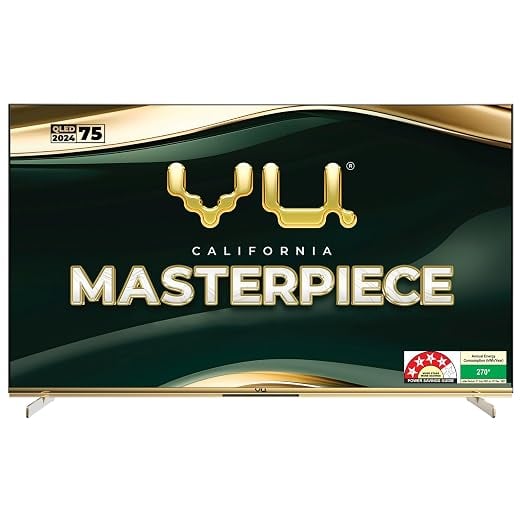 Vu 189cm 75 inches Masterpiece Series 4K QLED TV product image from Amazon