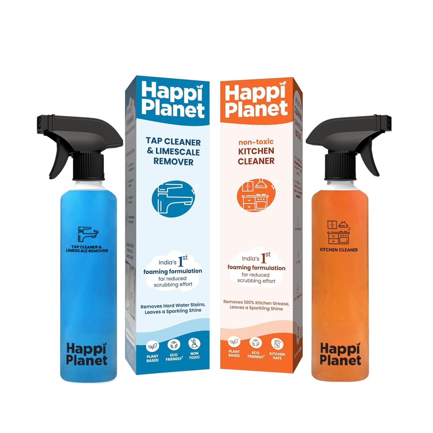 Happi Planet Limescale Remover Kitchen Cleaner Spray Combo product image