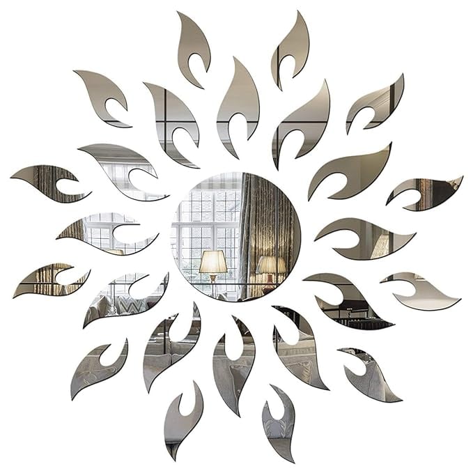 Wall1ders 1.5 Feet Sun Silver 1.5 Feet Mirror Stickers Wall product image from Amazon