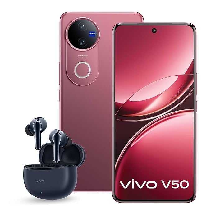 VIVO V50 5G Elite Edition Rose Red 12GB RAM 512GB Storage product image from Amazon